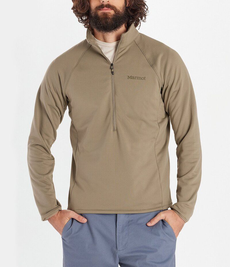 マーモット メンズ アウター ジャケット・ブルゾン フリース ジャケット Marmot Leconte Fleece 12 Zip Jacket Vetiver