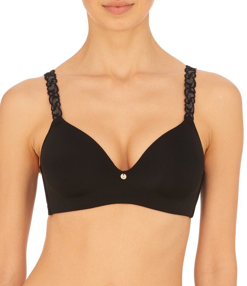 ナトリ レディース アンダーウェア ブラジャー Natori Pure Luxe Wire free Bra Black ブラック