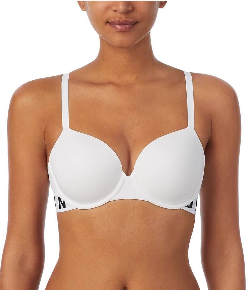 ダナキャラン レディース アンダーウェア ブラジャー Tシャツ DKNY by Donna Karan Cozy Underwire Adjustable Strap TShirt Bra White