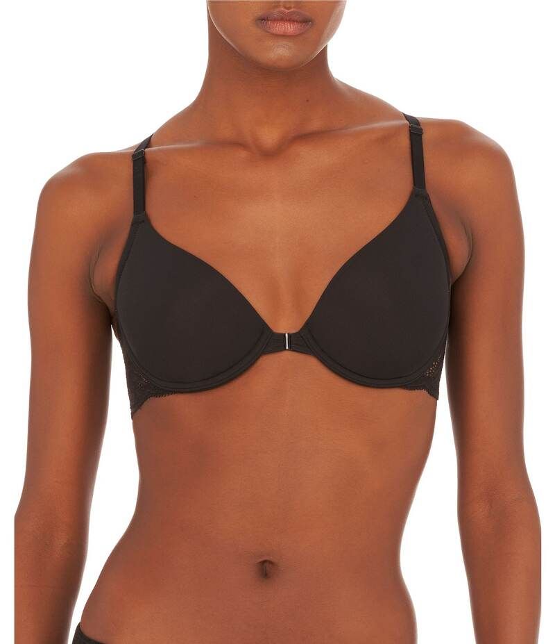 ナトリ レディース アンダーウェア ブラジャー Tシャツ Natori Lush Front Closure Contour Racerback TShirt Bra Black ブラック