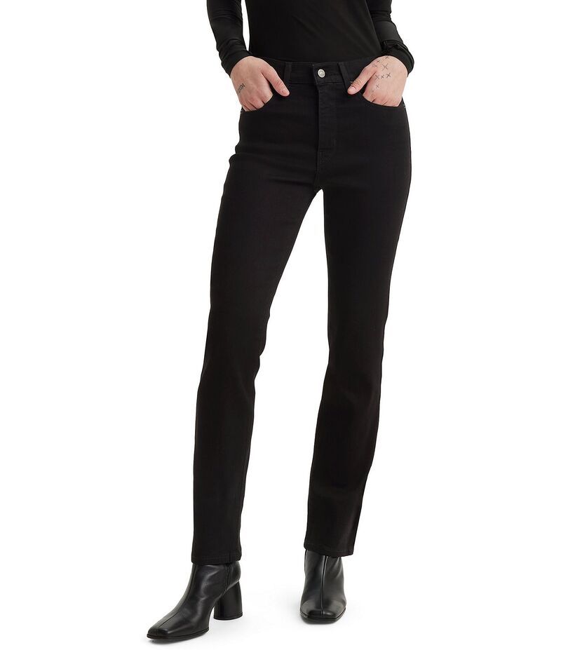 リーバイス レディース ボトムス デニムパンツ ストレート ジーンズ LevisR 724 High Rise Straight Leg Jeans Soft Black ブラック