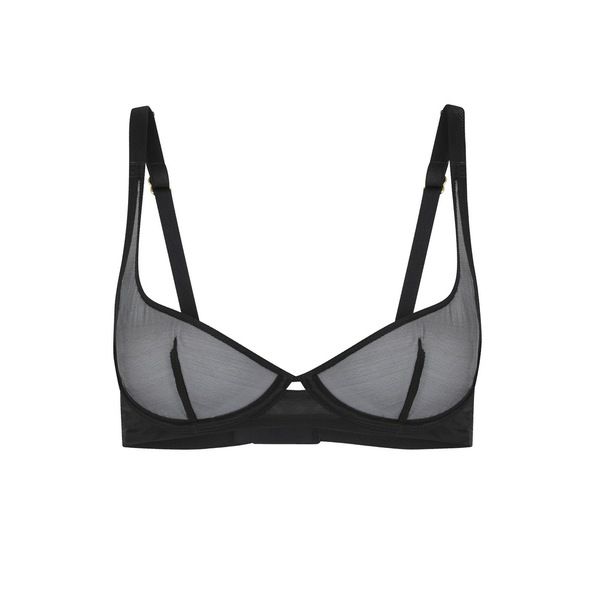 エージェントプロヴォケイター レディース アンダーウェア ブラジャー Agent Provocateur LUCKY Demi Cup Plunge Underwired Bra Black ブラック