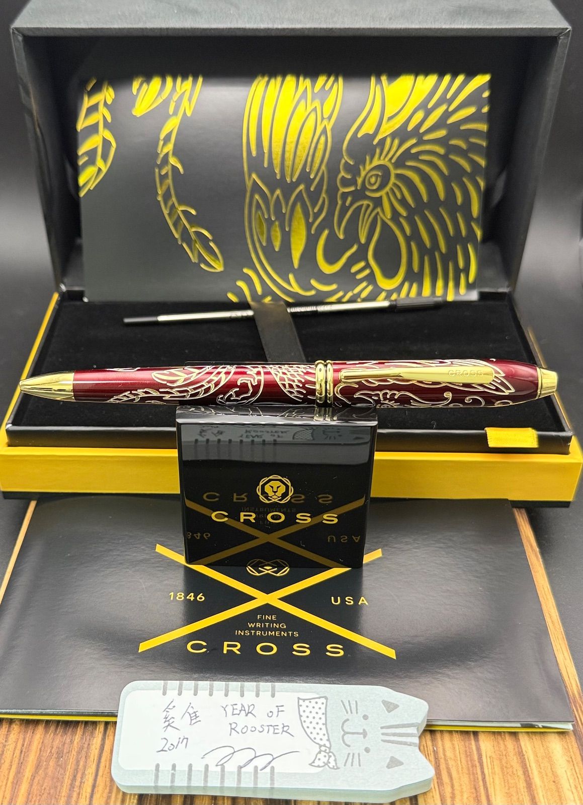 レア CROSS ボールペン タウンゼント 2017 YEAR OF THE ROOSTER 猫のペン屋 酉年