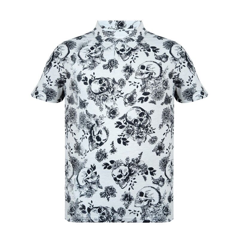 ファイヤートラップ メンズ トップス ポロシャツ Firetrap AOP Polo Sn43 Ecru エクリュ