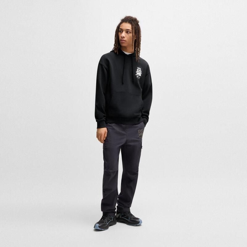 フューゴ メンズ アウター パーカー・スウェット Hugo Vcarb Hoodie_ Sn99 Black ブラック