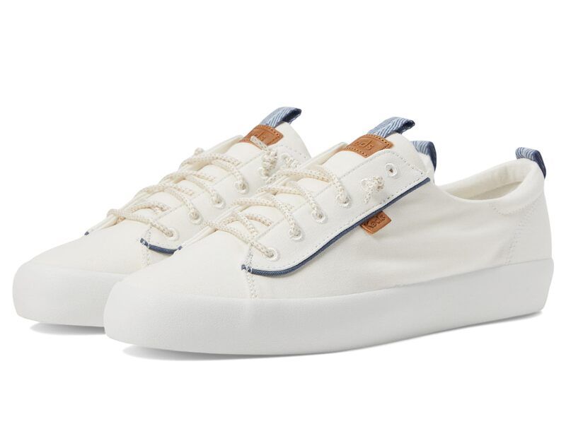 ケッズ レディース シューズ スニーカー Keds Kickback Canvaslip Onautical WhiteNavy ホワイト