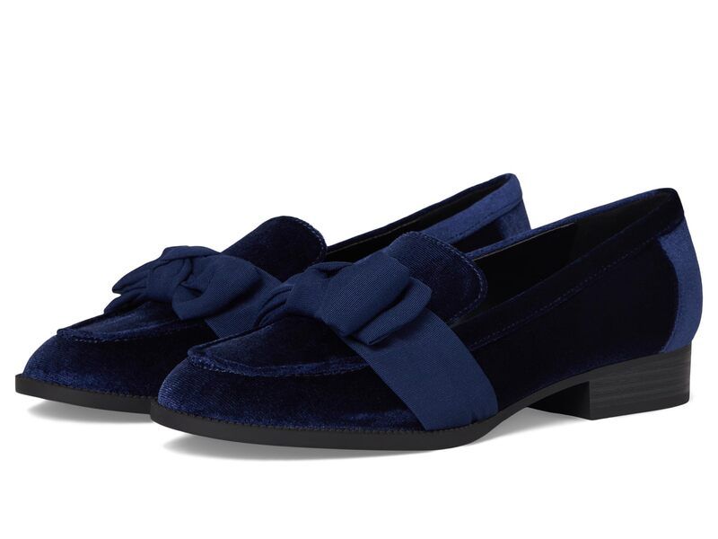 バンドリーノ レディース シューズ スリッポン・ローファー Bandolino Lindio Navy Velvet ネイビー