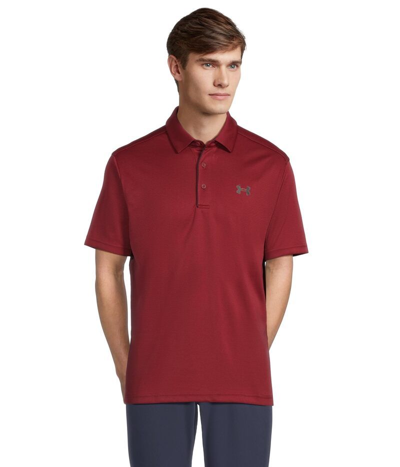 アンダーアーマー メンズ トップス シャツ Under Armour Golf Tech Polo CardinalBlack ブラック