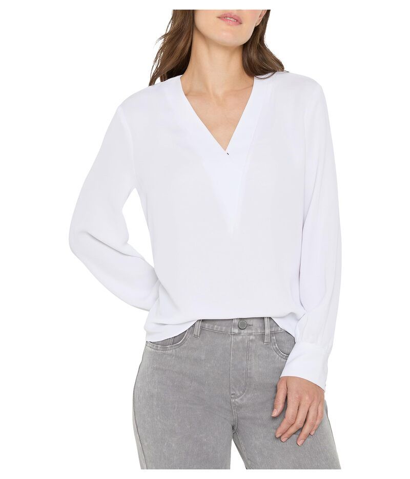 ニックプラスゾーイ レディース トップス シャツ Vネック ダウン NICZOE Downtown Vneck Topaper White ホワイト