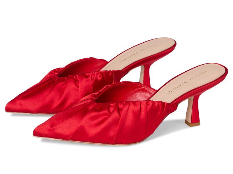 ロフラー ランダル レディース シューズ ヒール シャーリング Loefflerandall Inez Smocked Midheel Mule Red レッド