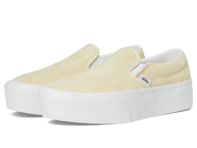 バンズ メンズ シューズ スニーカー Vans Classic SlipOn Stackform Nubuck Lemon Icing