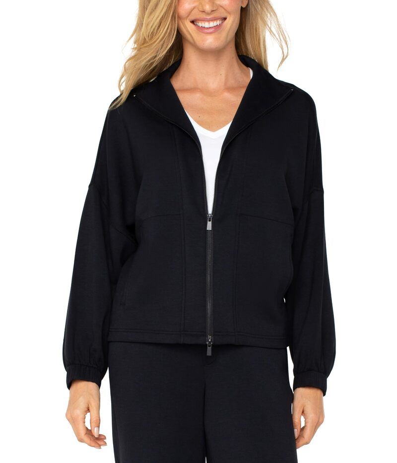 リヴァプール ロサンゼルス レディース アウター コート スタンドネック プラスサイズ ニット ジャケット Liverpoolos Angeles Plush Comfort Knit Zip Up
