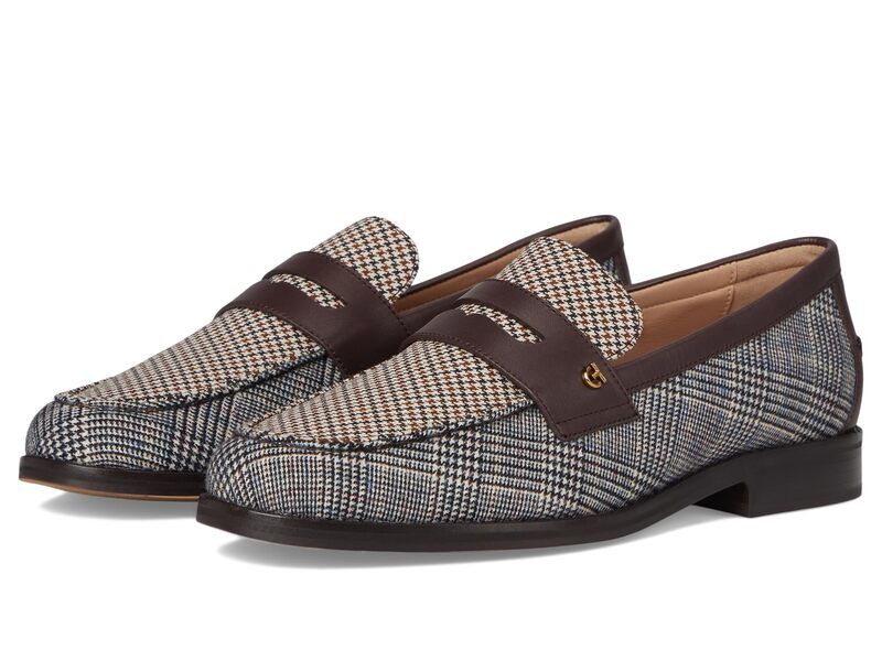 コールハーン レディース シューズ スリッポン・ローファー Cole Haan Lux Pinch Penny Loafers Multi Plaid Textle マルチカラー
