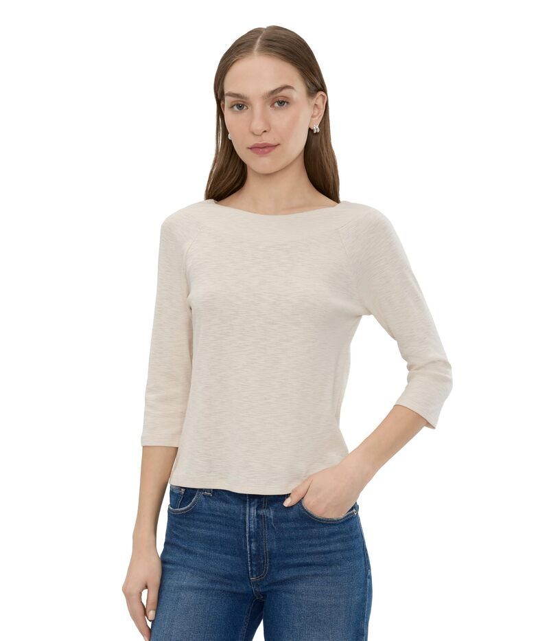 ニックプラスゾーイ レディース トップス シャツ NICZOE 34 Sleeve Ballet Boatee Coconut