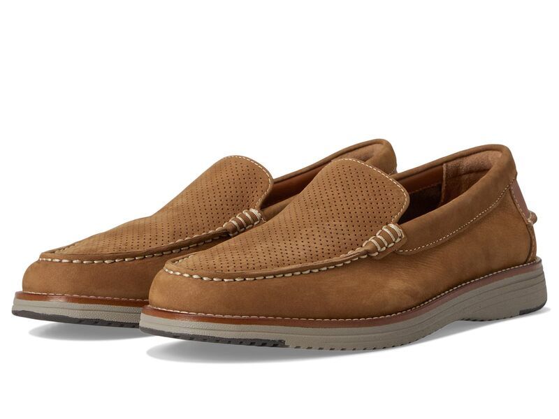 ジョンストンアンドマーフィー メンズ シューズ スリッポン・ローファー Johnston Murphy Upton Perfed Venetian Snuff Nubuck