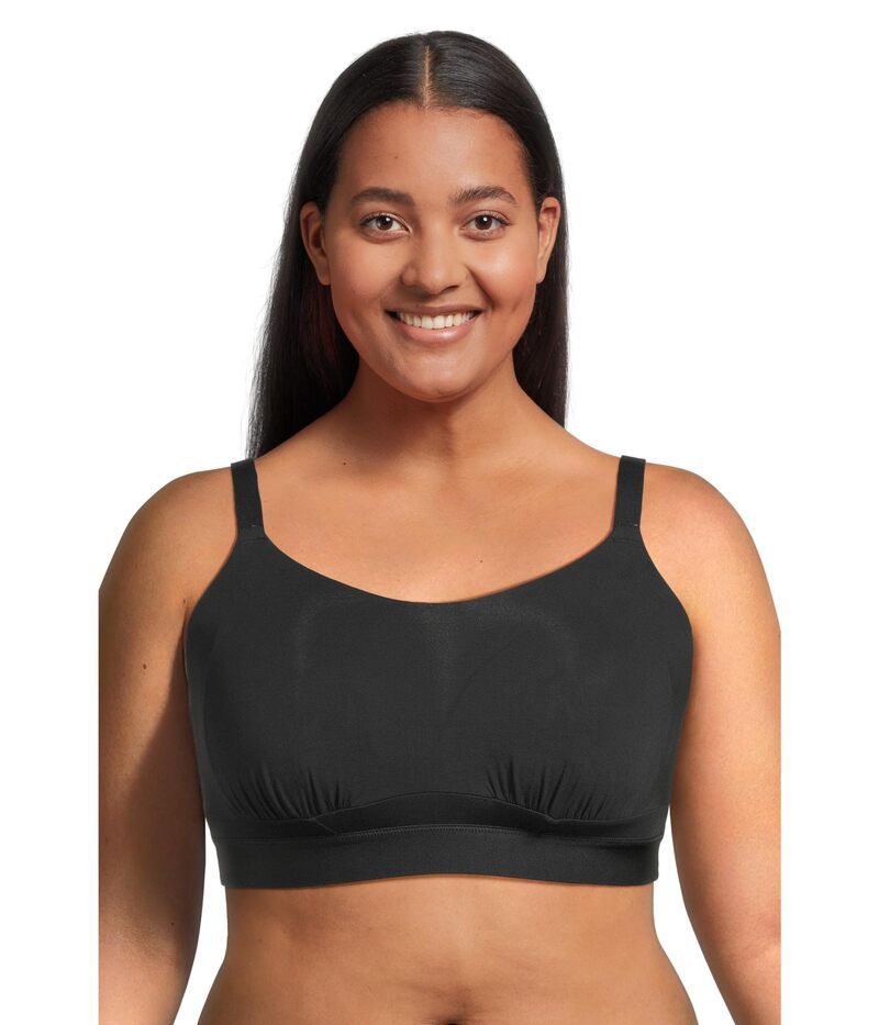 エロミ レディース アンダーウェア ブラジャー ダウン elomi Downtime Wireless Bralette Black ブラック