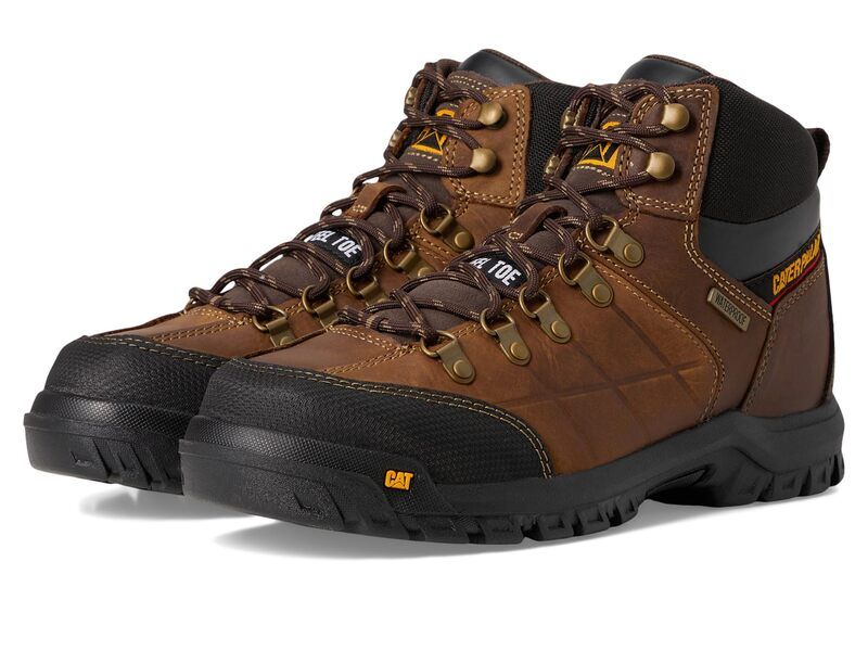 キャタピラー メンズ シューズ ブーツ・レインブーツ Tシャツ Caterpillar Threshold Waterproof Steel Toe Brown ブラウン