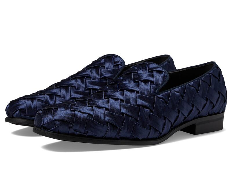 ステイシーアダムス メンズ シューズ スリッポン・ローファー サテン Stacy Adamsavoir Satin SlipOnavy ネイビー