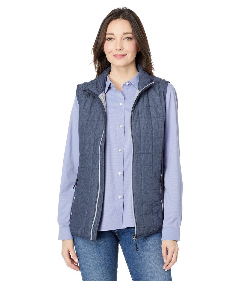 カッターアンドバック レディース アウター コート ベスト Cutter Buck Rainier Primaloft Eco Full Zip Vest Anthracite Melange