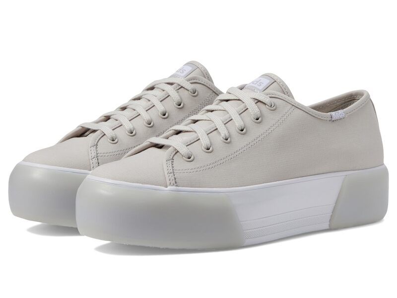 ケッズ レディース シューズ スニーカー レザー Keds Triple Up Leather WhiteGrey Bubble Foxing ホワイト