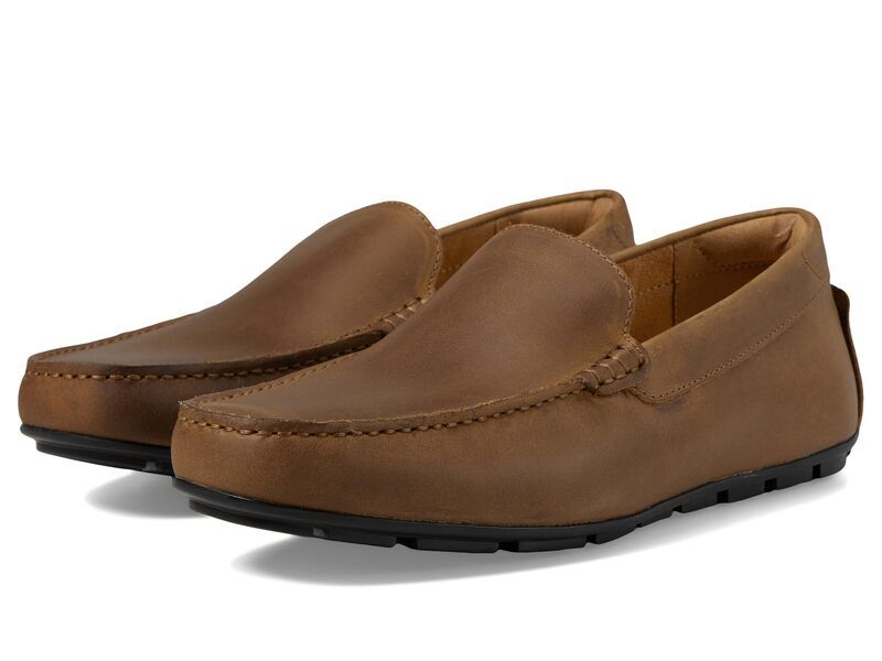 フローシャイム メンズ シューズ スリッポン・ローファー Florsheimotor Moc Toe Venetian Driver Brown Crazy Hor ブラウン