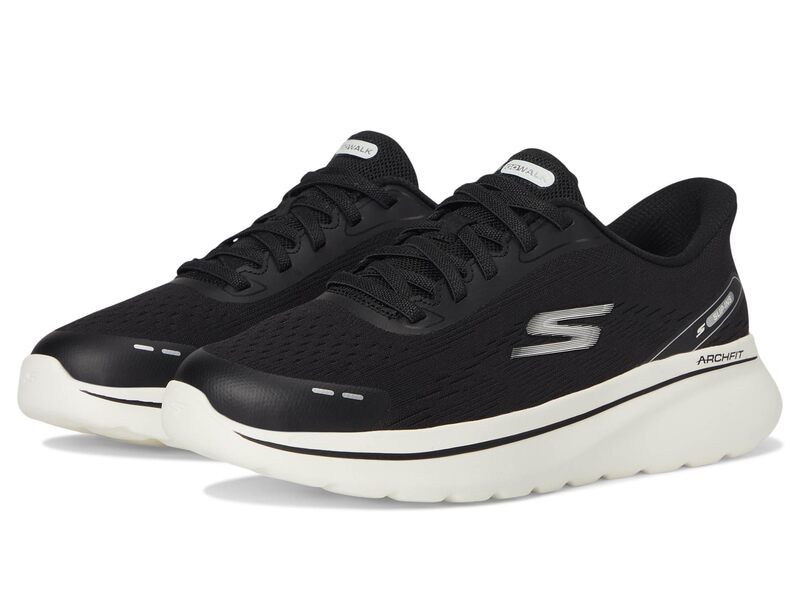 スケッチャーズ レディース シューズ スニーカー SKECHERS Performance Go Walk Arch Fit NJoy Emory Hands Free SlipIns BlackWh