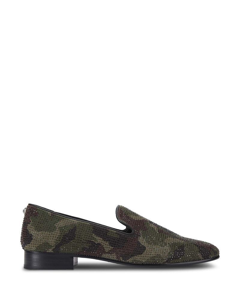 カートジェイガーロンドン メンズ シューズ スリッポン・ローファー KURT GEIGER LONDON Mens Ace Camo Dress Loafer Dark Green グリーン