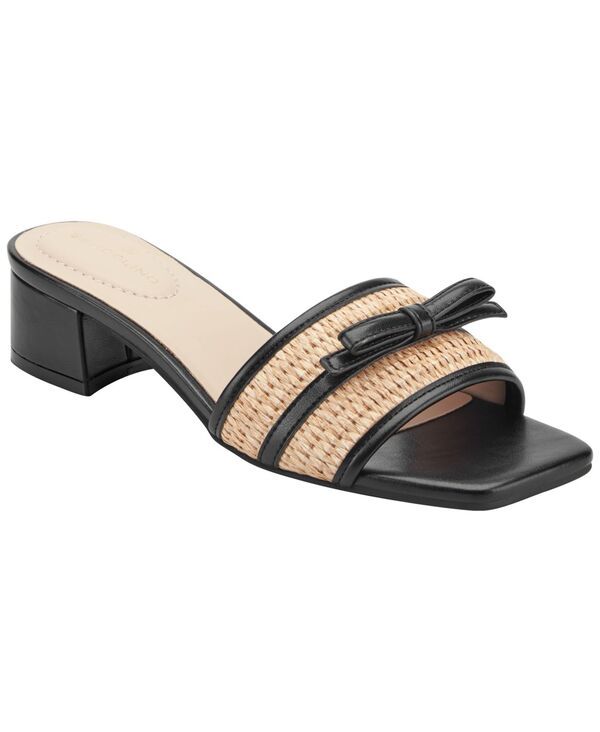 バンドリーノ レディース シューズ スリッポン・ローファー サンダル Bandolino Womens Catona Square Toe SlipOn Dressandals NaturalBlac