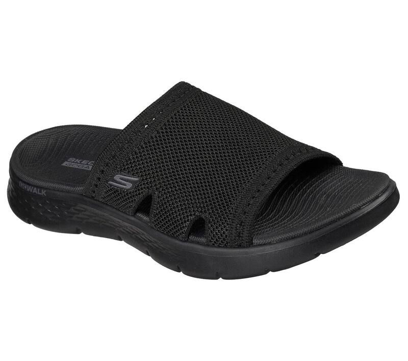 スケッチャーズ レディース シューズ サンダル Skechers Go Walk Flex Womens Cushioned SlipOn Sandals Black ブラック