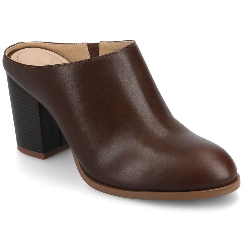 ジャーニー レディース シューズ パンプス ヒール Journee Kendra Womens Open Heeled Pointed Toe Pumps Chocolate チョコレート