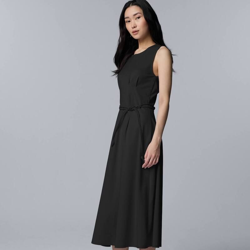 ヴェラウォン レディース トップス ワンピース プチ Petite Simply Vera Wang Seamed Ponte Dress Black ブラック
