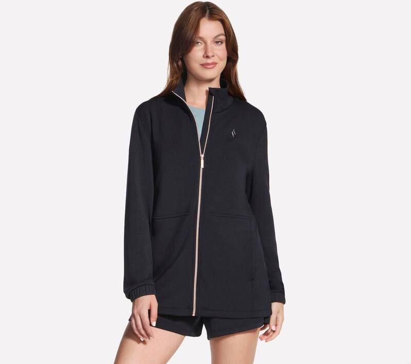 スケッチャーズ レディース アウター ジャケット・ブルゾン Womenskecherskechluxelevate Tunic Jacket Bold Black ブラック
