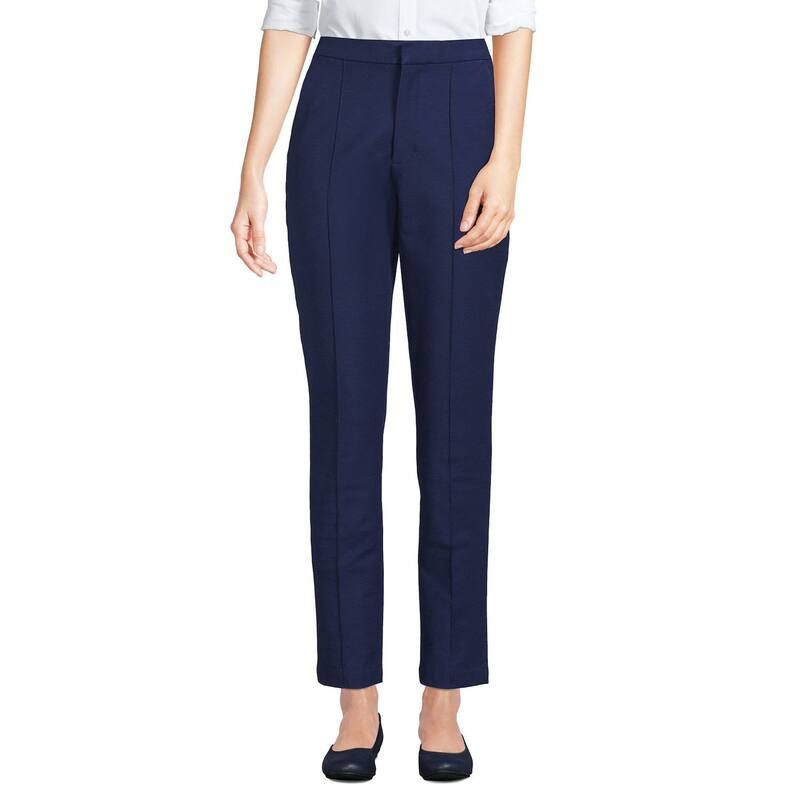 ランズエンド レディース ボトムス カジュアルパンツ アンクル Womens Lands End High Waisted BiStretch Pintuck Pencil Ankle Pants D