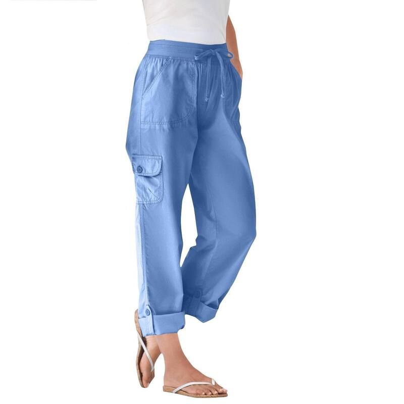 ウーマン ウィズイン レディース ボトムス カジュアルパンツ カーゴパンツ プラスサイズ キャップ Woman Within Plusize Convertiblength Cargo PantCap