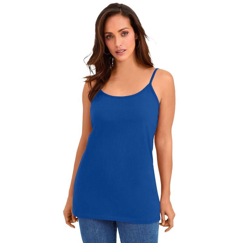 ジェシカロンドン レディース トップス Tシャツ プラスサイズ コットン Jessica London Womens Plusize Stretch Cotton Cami Dark Sapphire