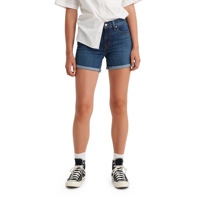 リーバイス レディース ボトムス ハーフパンツ・ショーツ ショートパンツ Womens Levis MidLength Jean Shortstop The Confusion