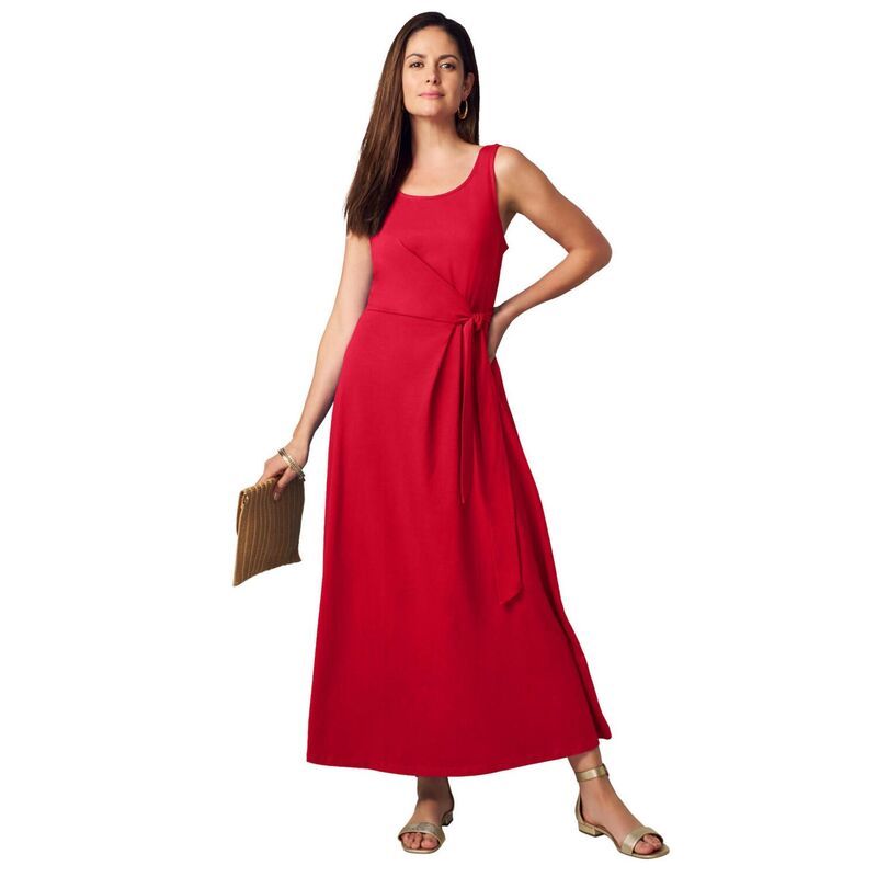 ジェシカロンドン レディース トップス ワンピース プラスサイズ マキシ Jessica London Womens Plusize Side Tie Maxi Dress Vivid Red レッド