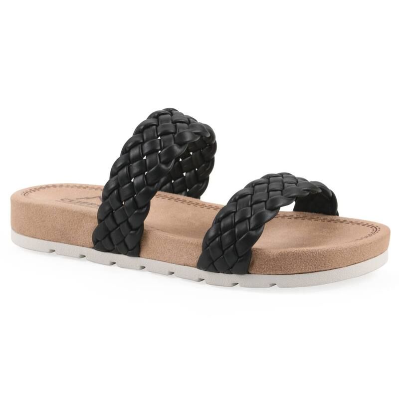 クリフバイホワイトマウンテン レディース シューズ サンダル Cliffs by White Mountain Truly Womenslide Sandals Black Smooth ブラック