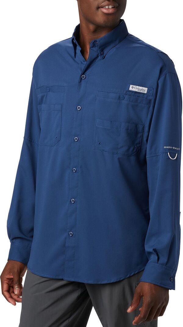コロンビア メンズ トップス シャツ Columbia Mens PFG TamiamiI Long Sleeve Shirt Carbon