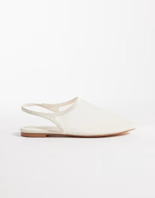 パブリックデザイア レディース シューズ パンプス メッシュ Public Desire Farrah slingback mesh flats WHITE ホワイト