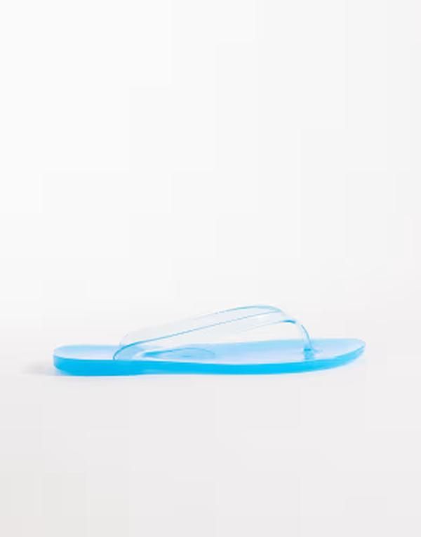 エイソス レディース シューズ サンダル ASOS DESIGN Foxton jelly flip flops BLUE ブルー