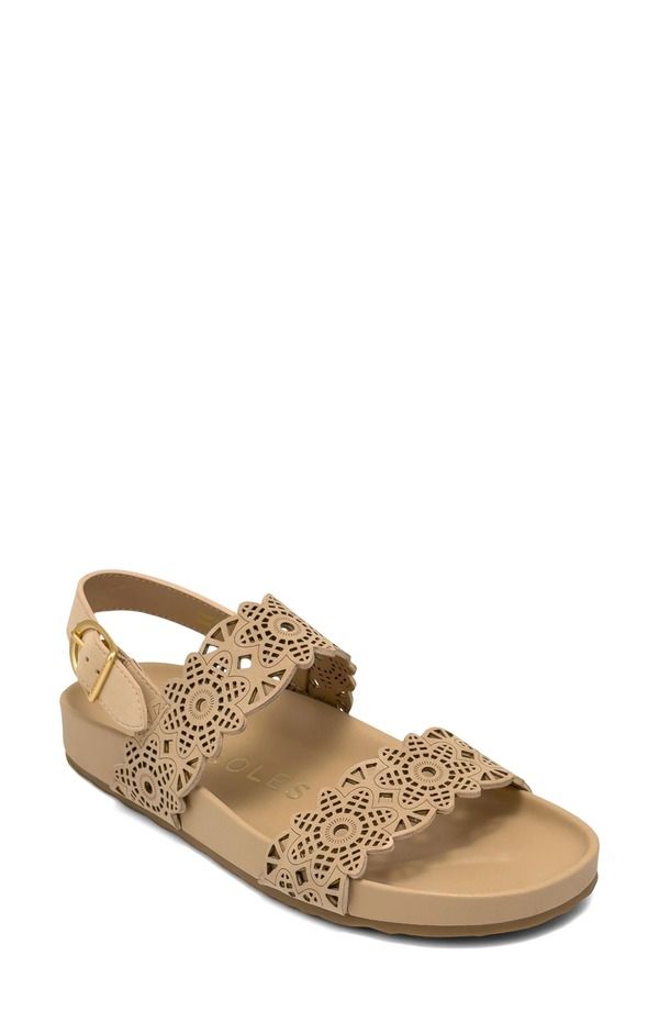エアロソールズ レディース シューズ サンダル Aerosoles Lily Perforated Slingback Sandal Beige Bisque Perfx Nubuck ベージュ