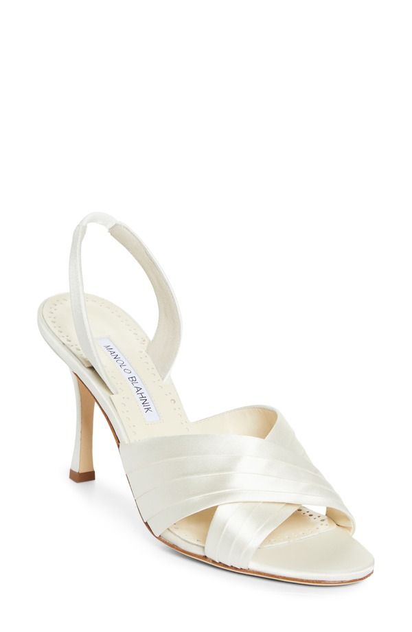 マノロ ブラニク レディース シューズ サンダル Manolo Blahnik Vierasan Slingback Sandalight Cream クリーム