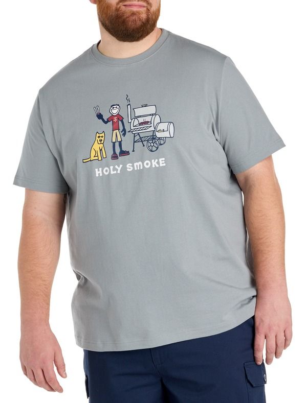 ライフイズグッド メンズ トップス Tシャツ トール グラフィック LIFE IS GOOD Big Tall Holy Smoke Graphic Tee Grey グレー