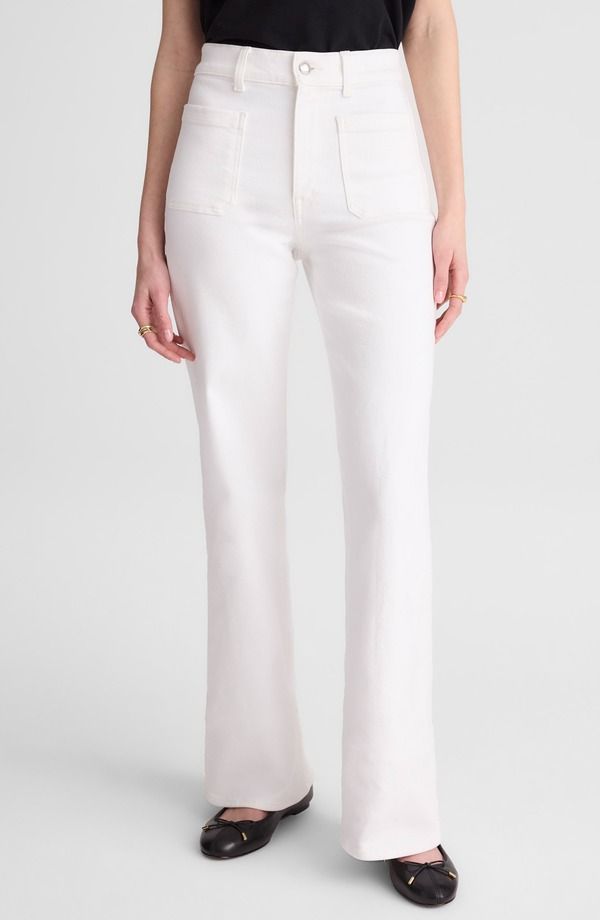 メイドウェル レディース ボトムス デニムパンツ ジーンズ Madewell Emmy WideLeg Jeans Tile White ホワイト