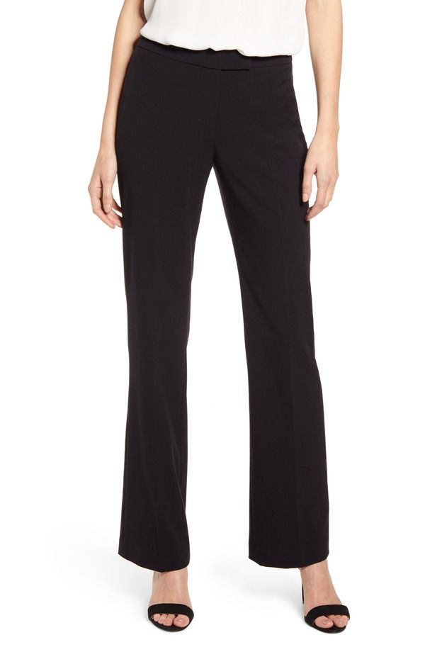 アンクライン レディース ボトムス レギンス フレア パンツ Anne Klein Stretch Flare Leg Pants Anne Black ブラック