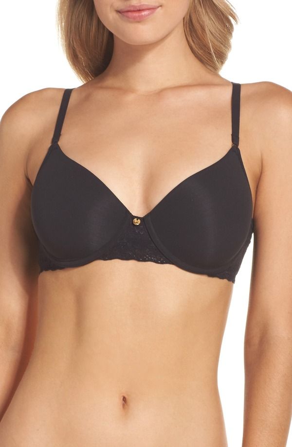 ナトリ レディース トップス Tシャツ Natori Bliss Perfection ComfortShirt Bra Black ブラック