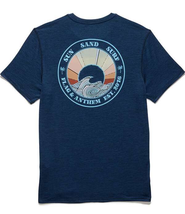 フラッグ アンド アンセム メンズ トップス シャツ グラフィック Flag and Anthem Short Sleeve UPF Performance Graphic Tee Navy ネイビー