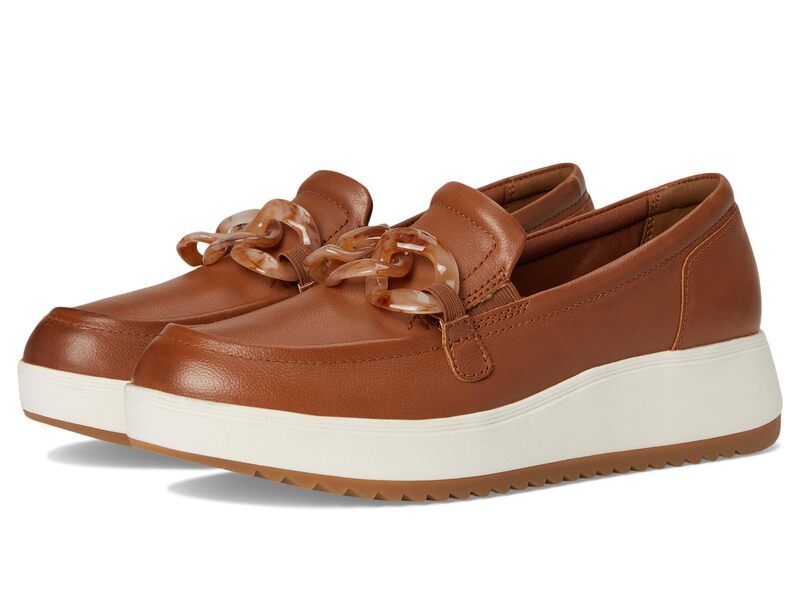 クラークス レディース シューズ スリッポン・ローファー Clarks Zylah May Tan Leather タン