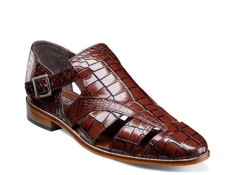 ステイシーアダムス メンズ シューズ サンダル Stacy AdamsCalandro City Sandal Cognacroc Print